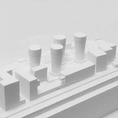 Commercial District - Styrofoam Architectural Concept Model | blankvers